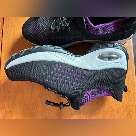 Women's Walking Shoes Sock Sneakers - Mesh Easy Lace Air Cushion Platform Shoes - Picture 4 of 10